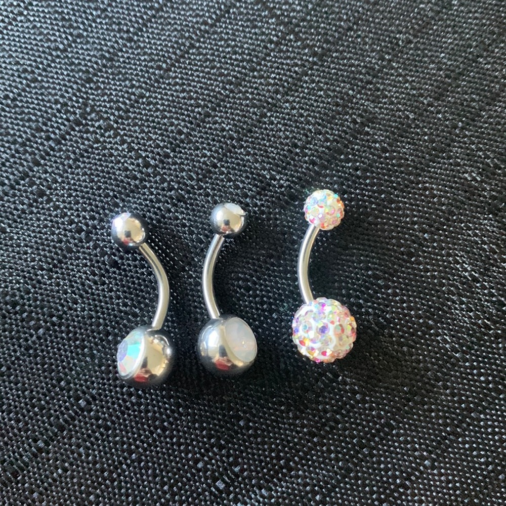 NWOT set of three navel rings